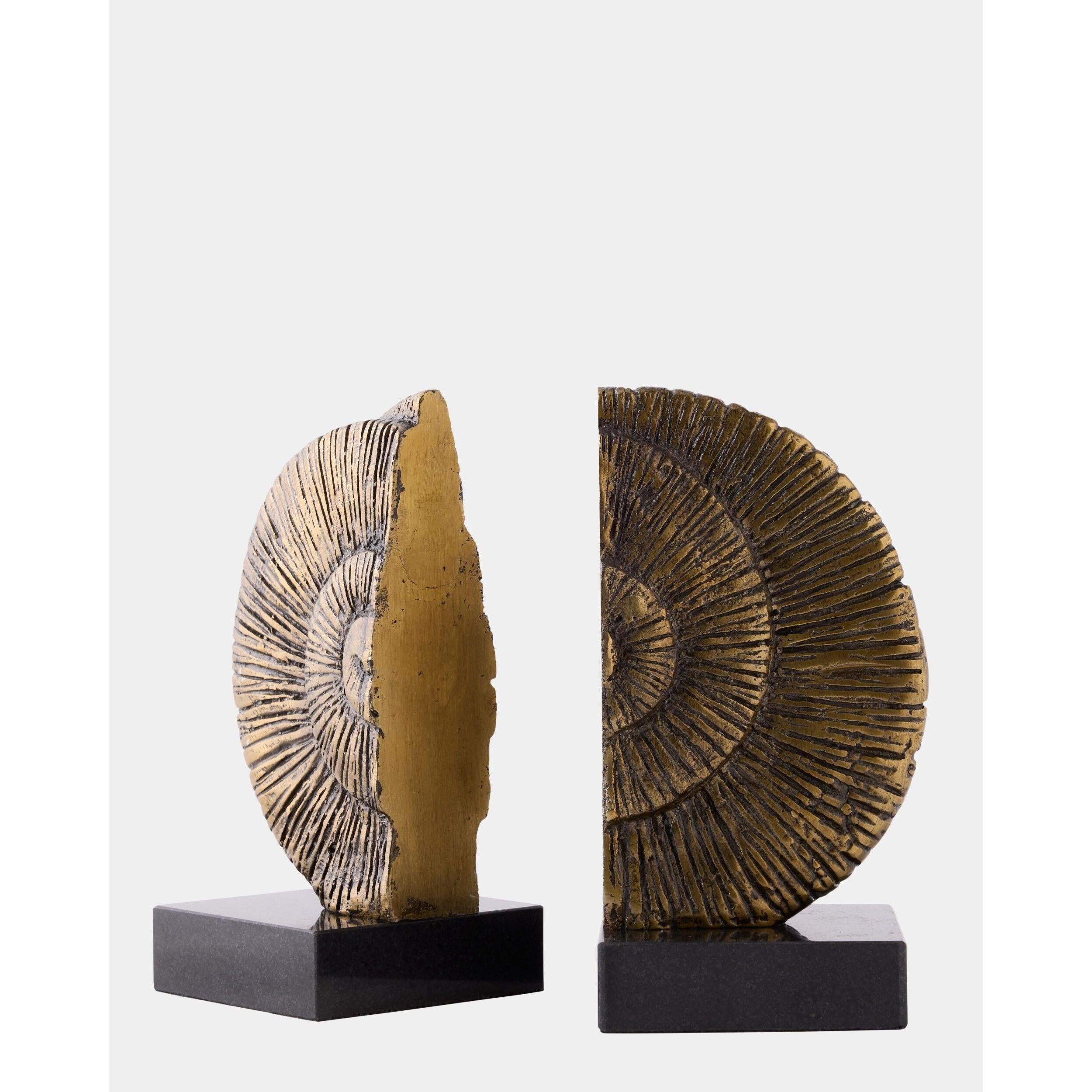 Global Views Ammonite Shell Bookends