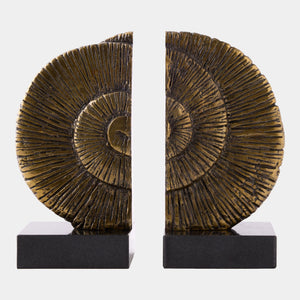 Global Views Ammonite Shell Bookends