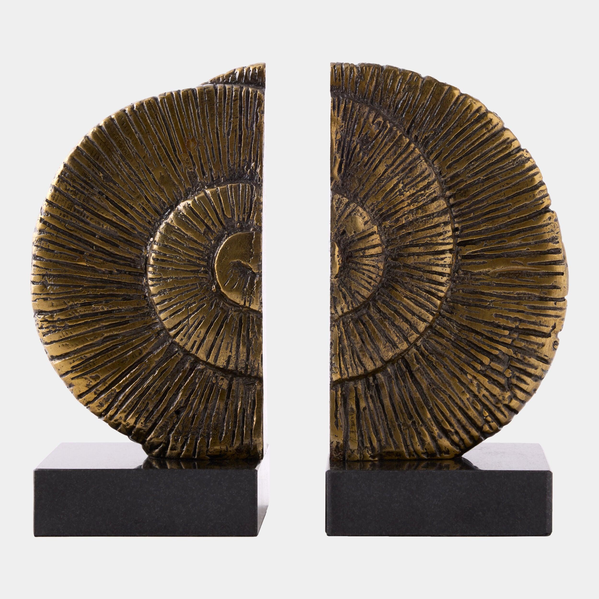 Global Views Ammonite Shell Bookends