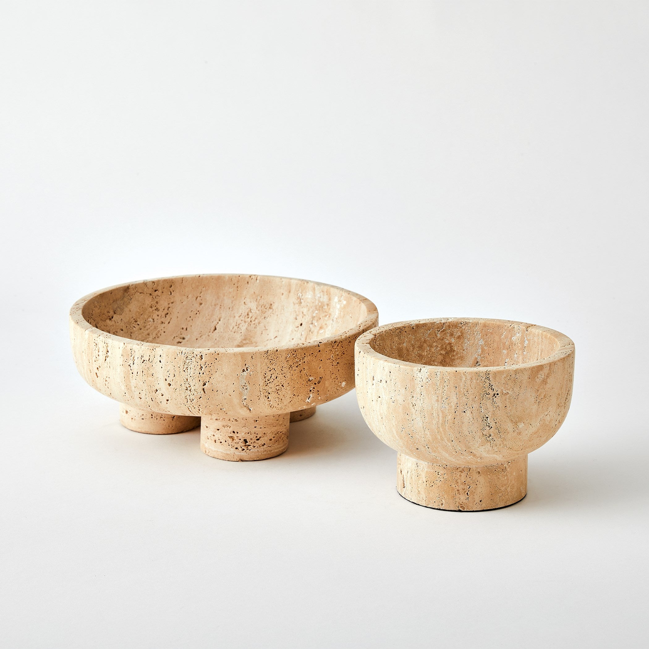 Global Views Priory Bowl Travertine