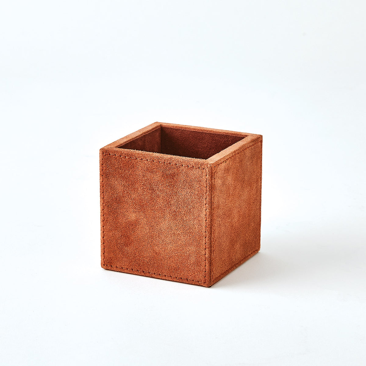Global Views Posh Pencil Cup Rust Suede