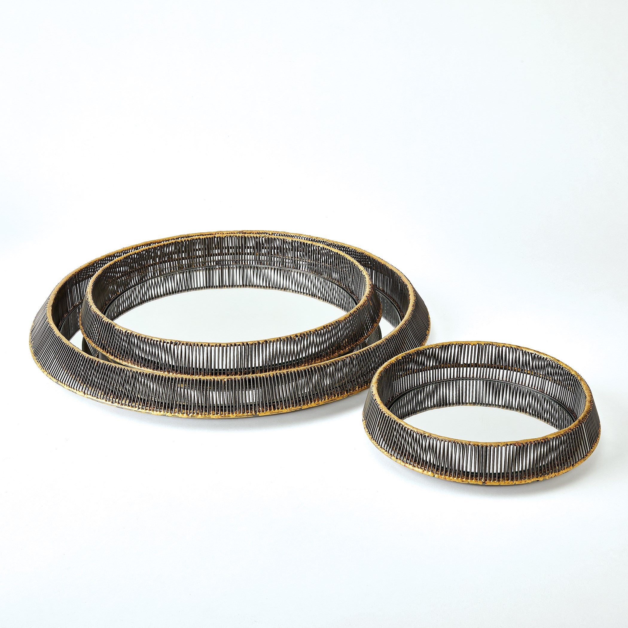 Global Views Whipped Wire Tray/Mirror