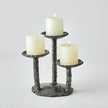 Global Views Forest Blossom Candle Holder Natural Iron