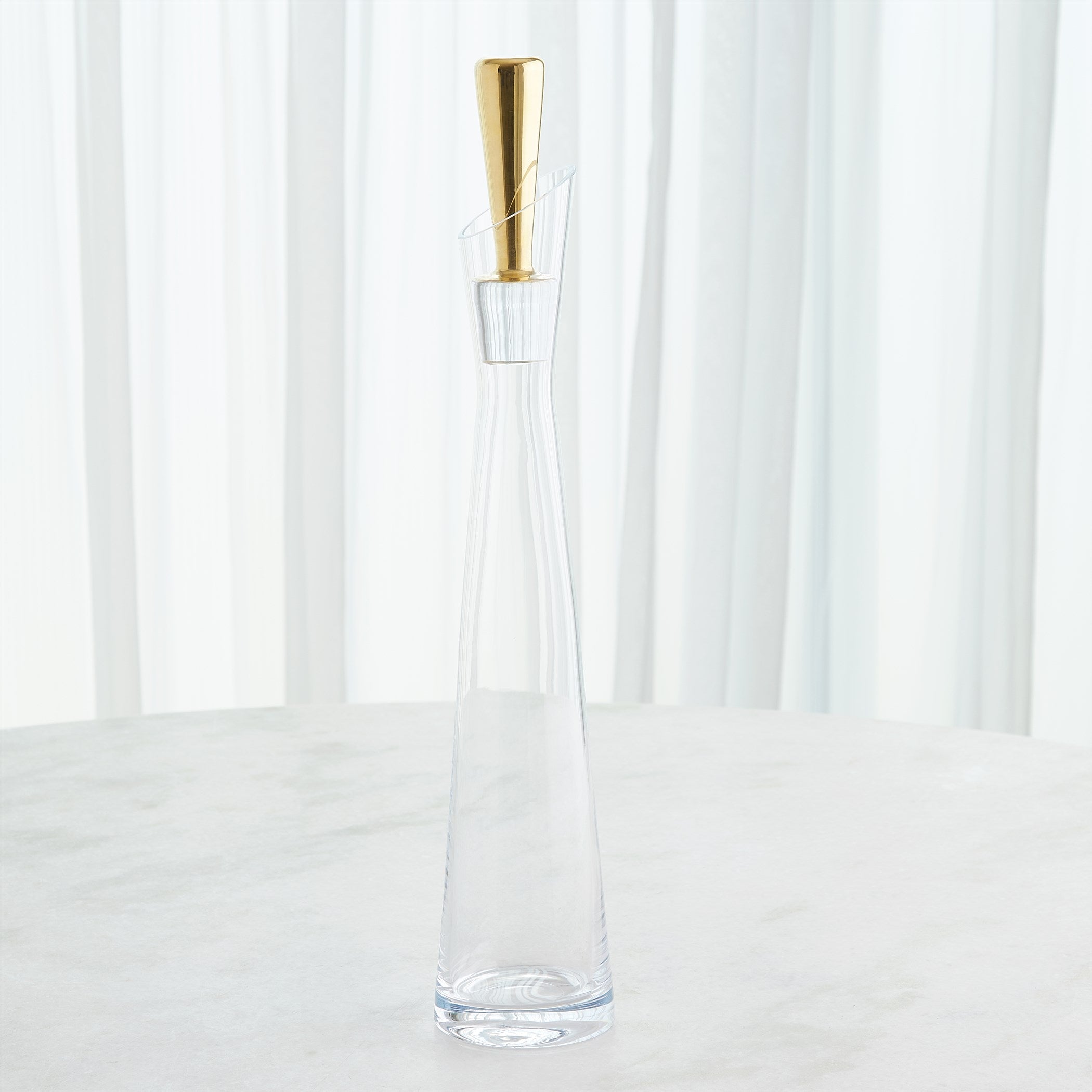 Global Views Slant Decanter Gold