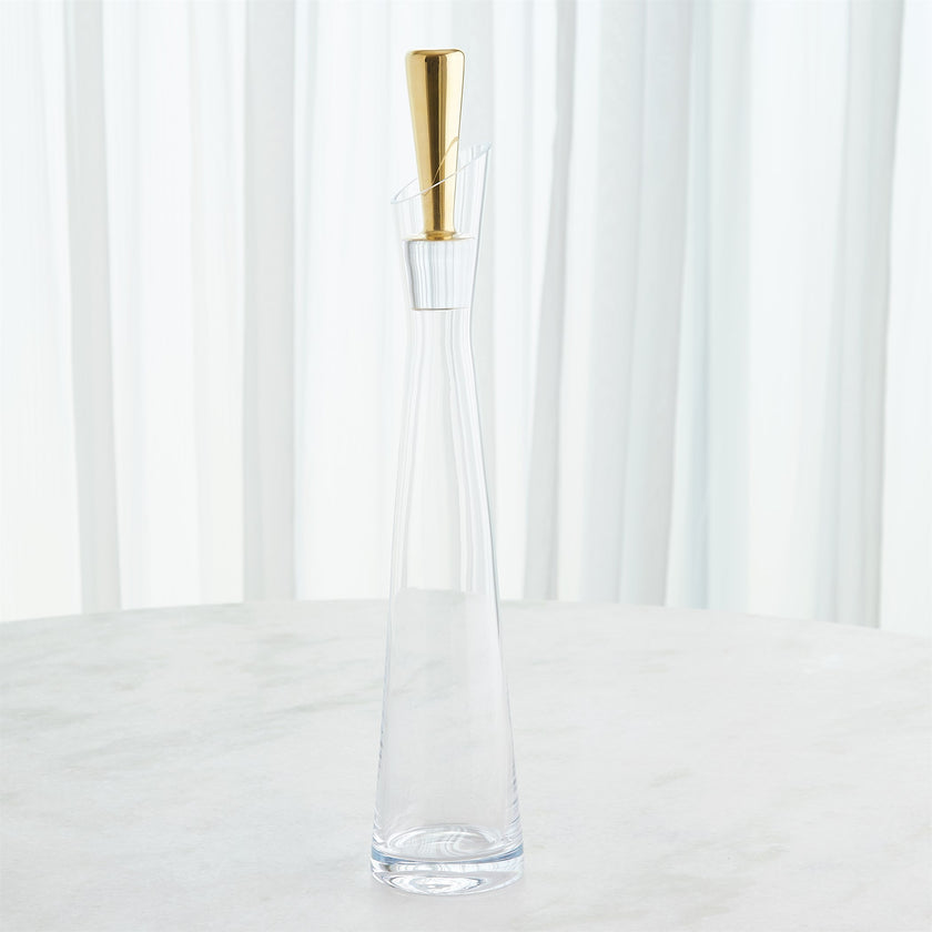 Global Views Slant Decanter Gold