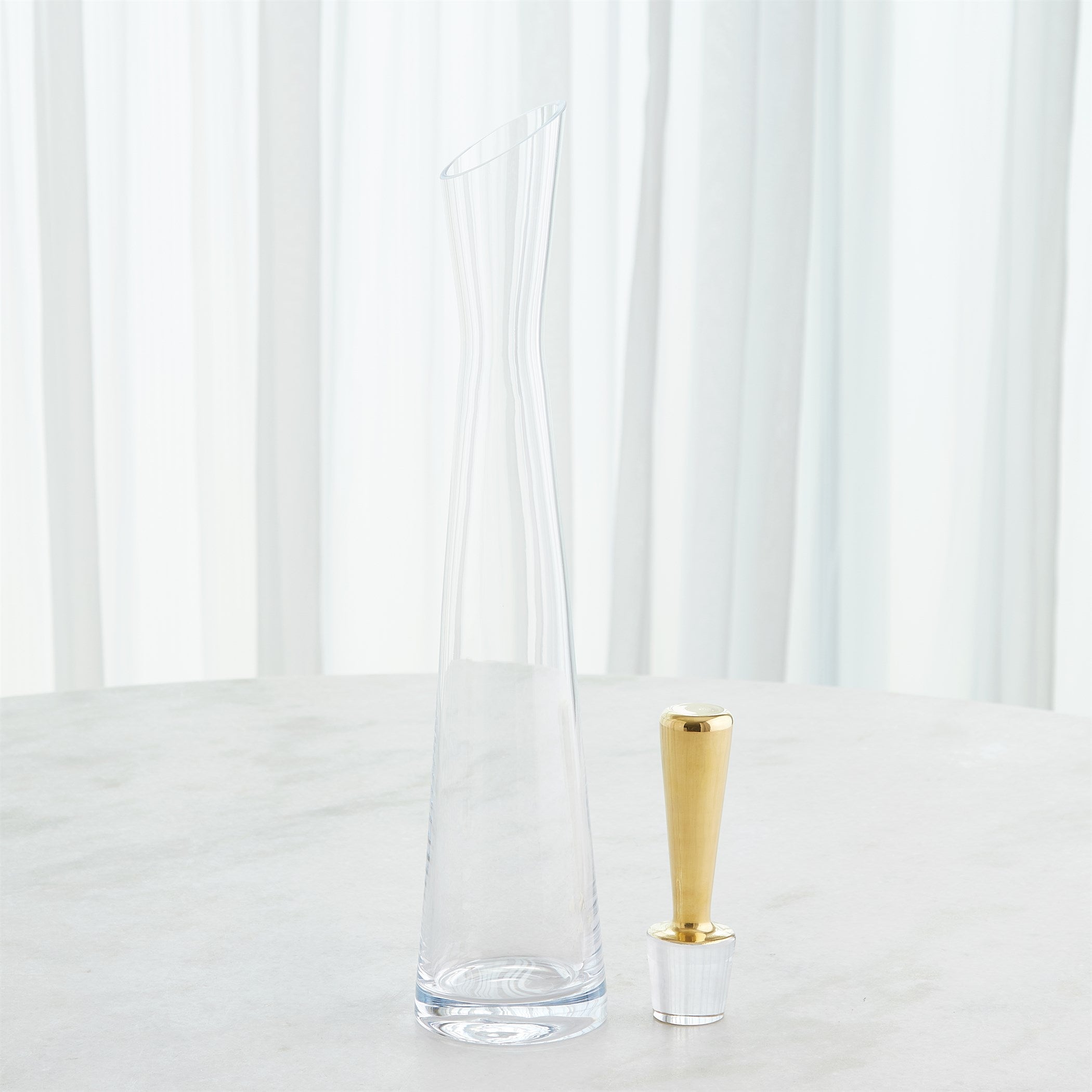 Global Views Slant Decanter Gold