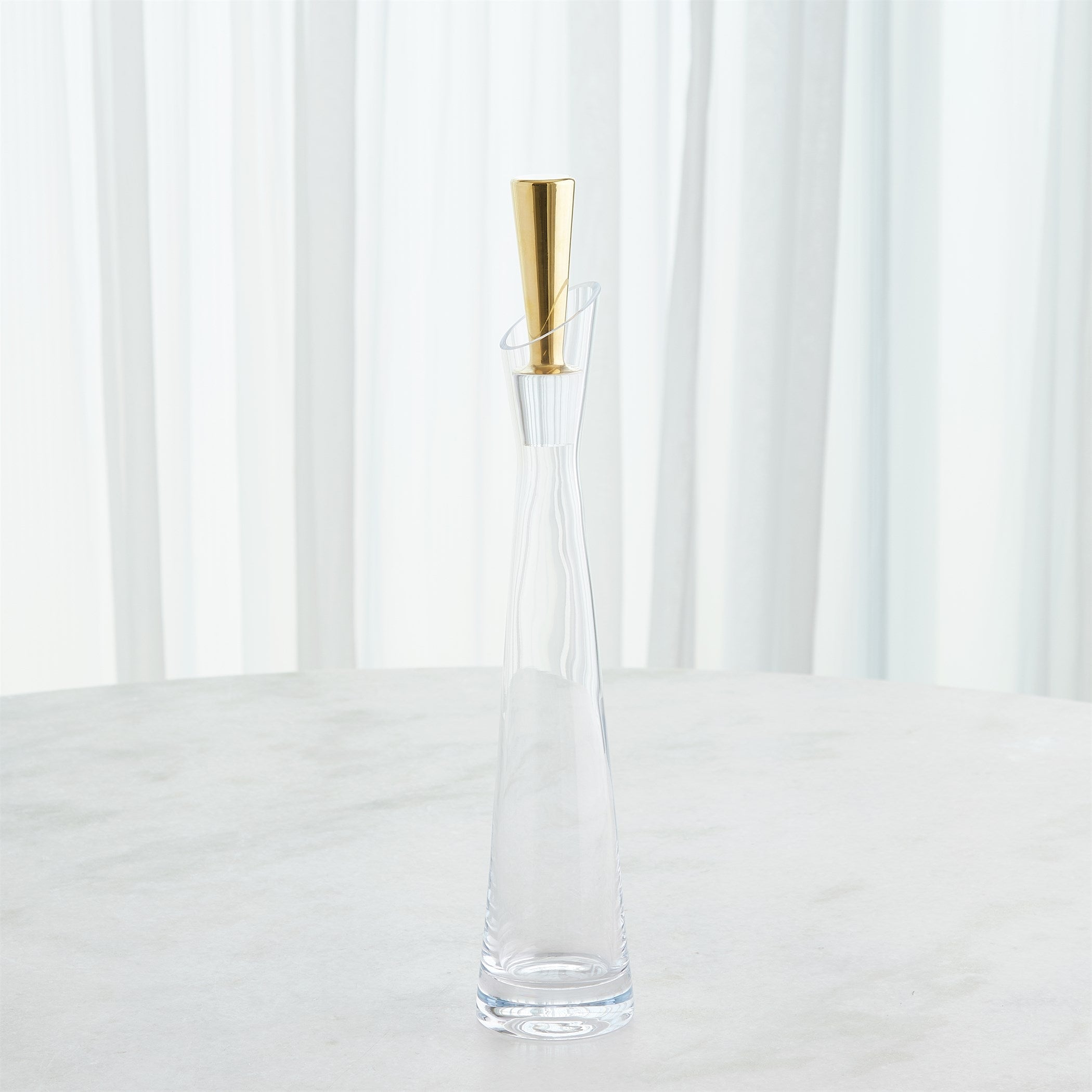 Global Views Slant Decanter Gold