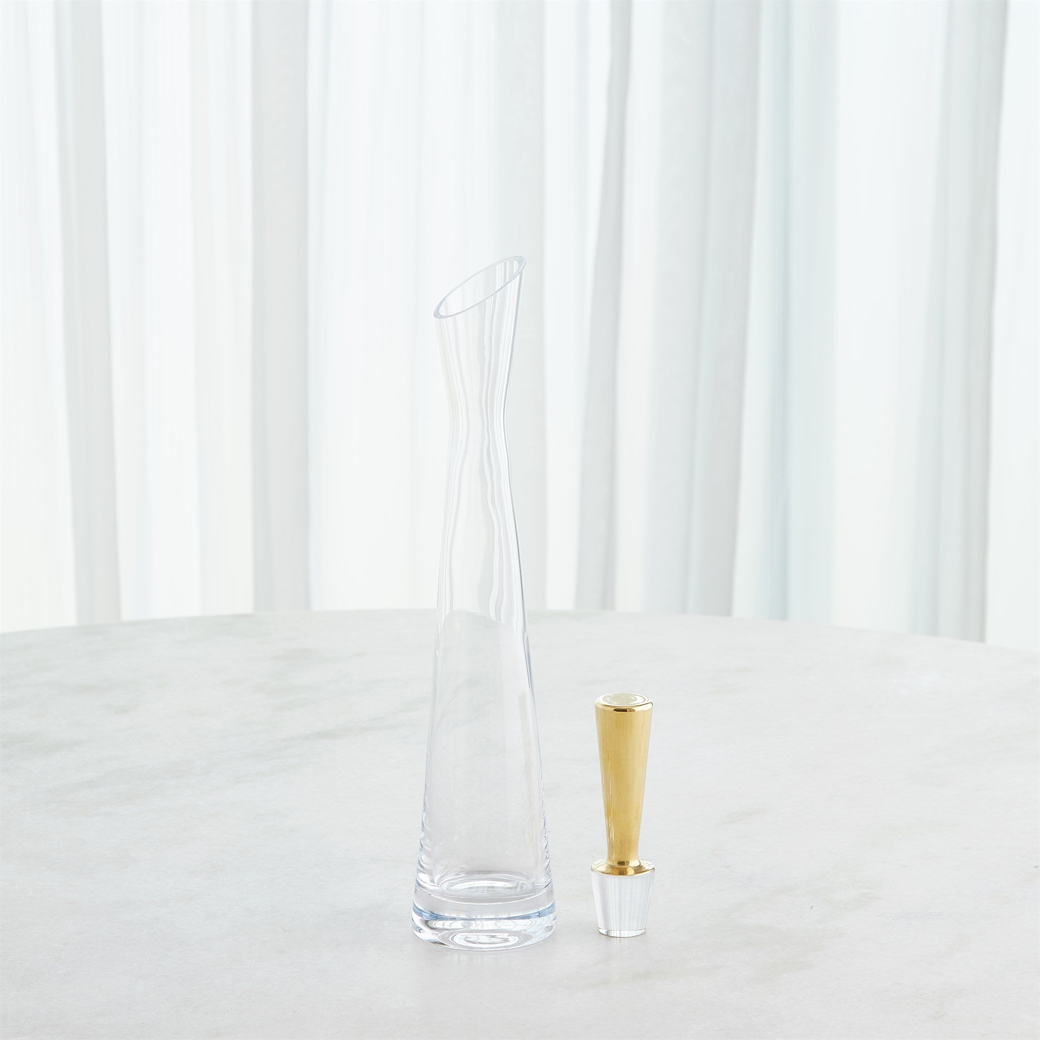 Global Views Slant Decanter Gold