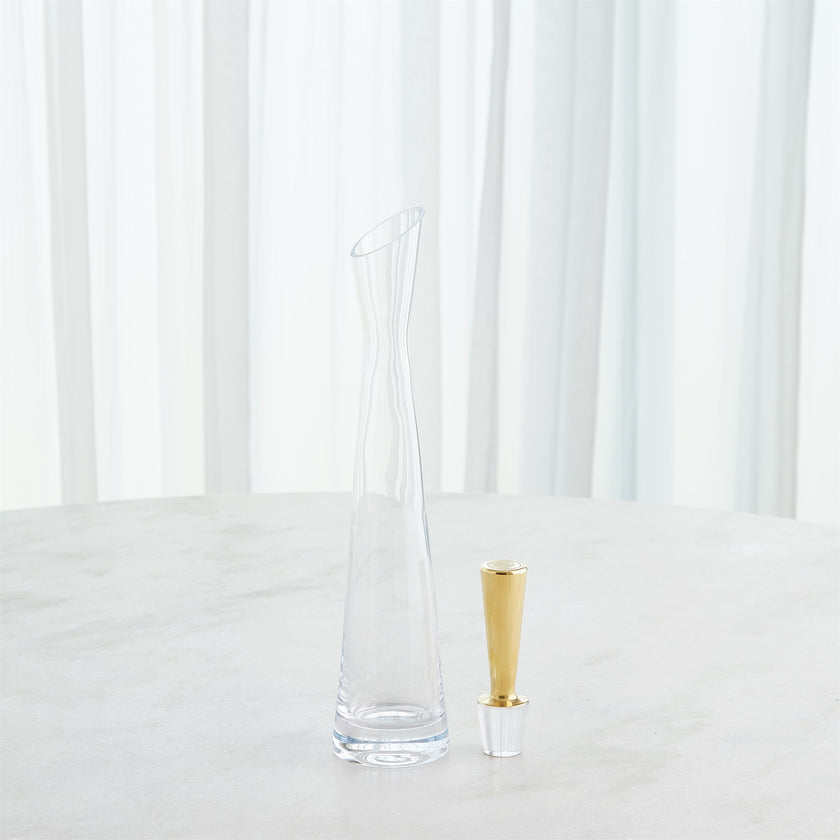 Global Views Slant Decanter Gold