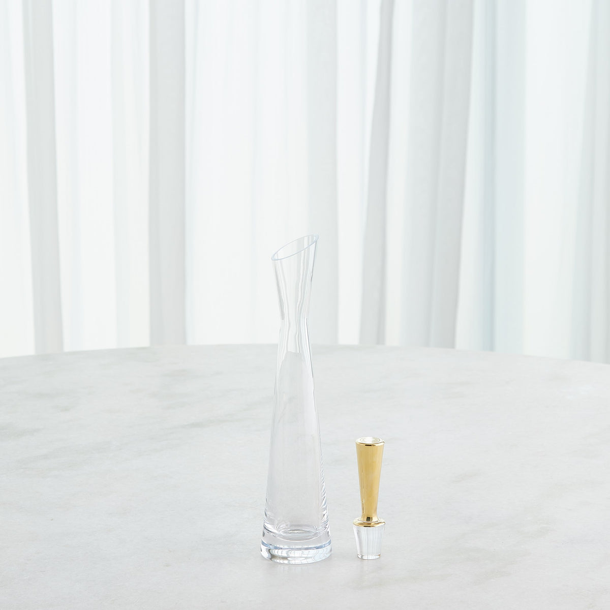 Global Views Slant Decanter Gold