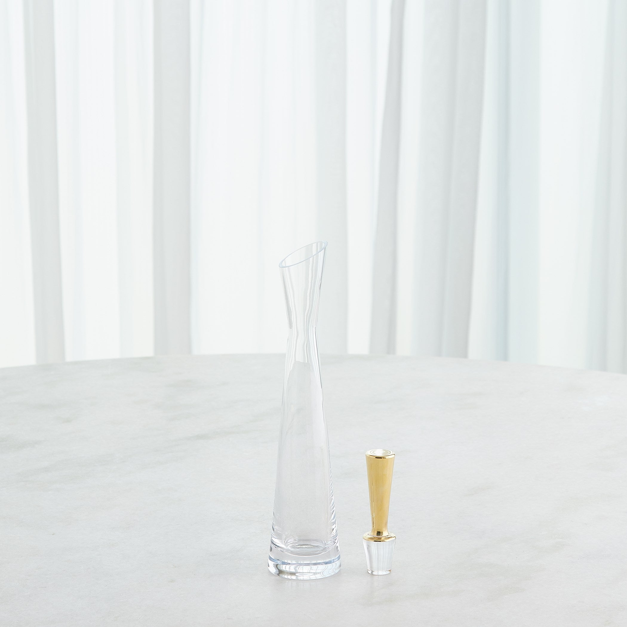 Global Views Slant Decanter Gold