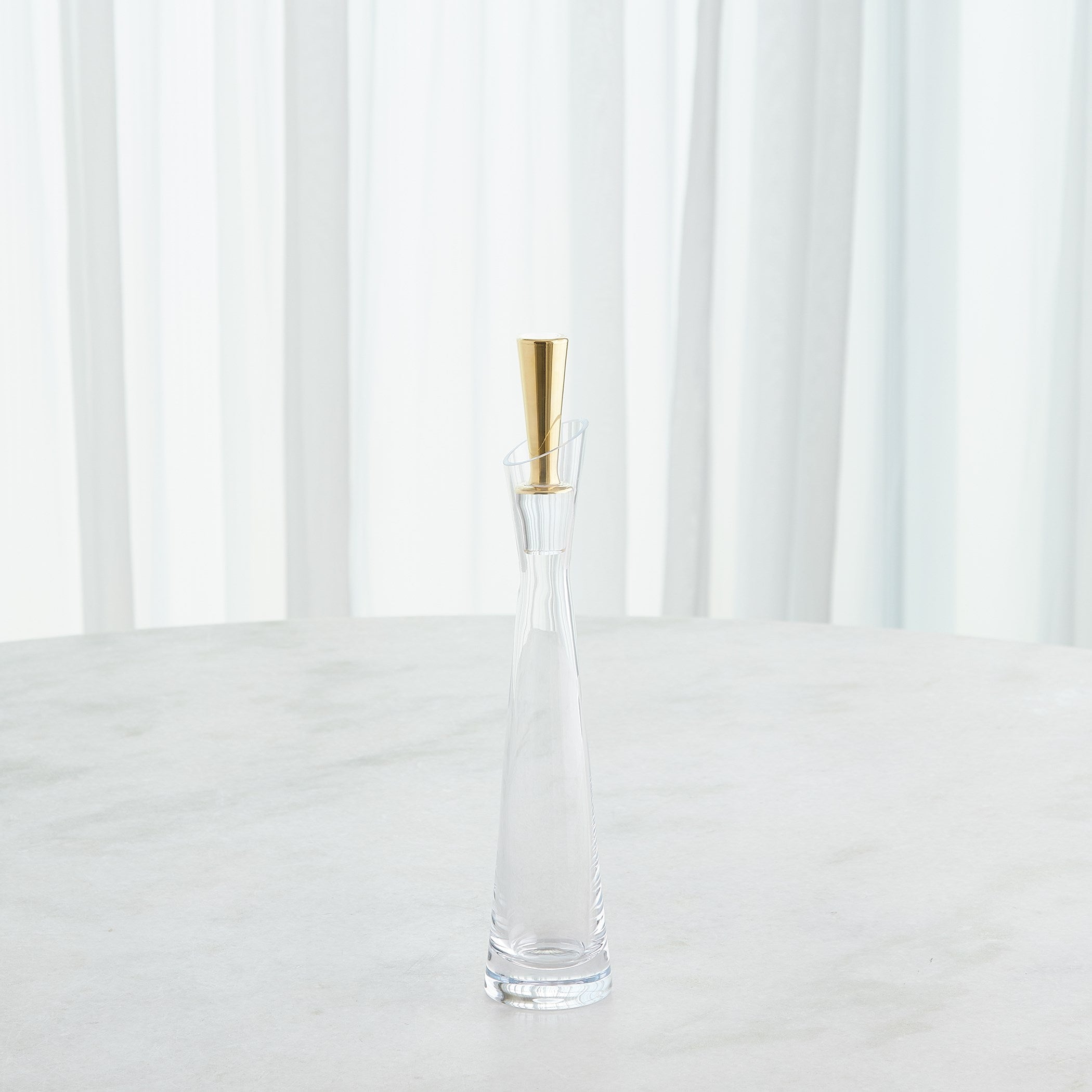 Global Views Slant Decanter Gold