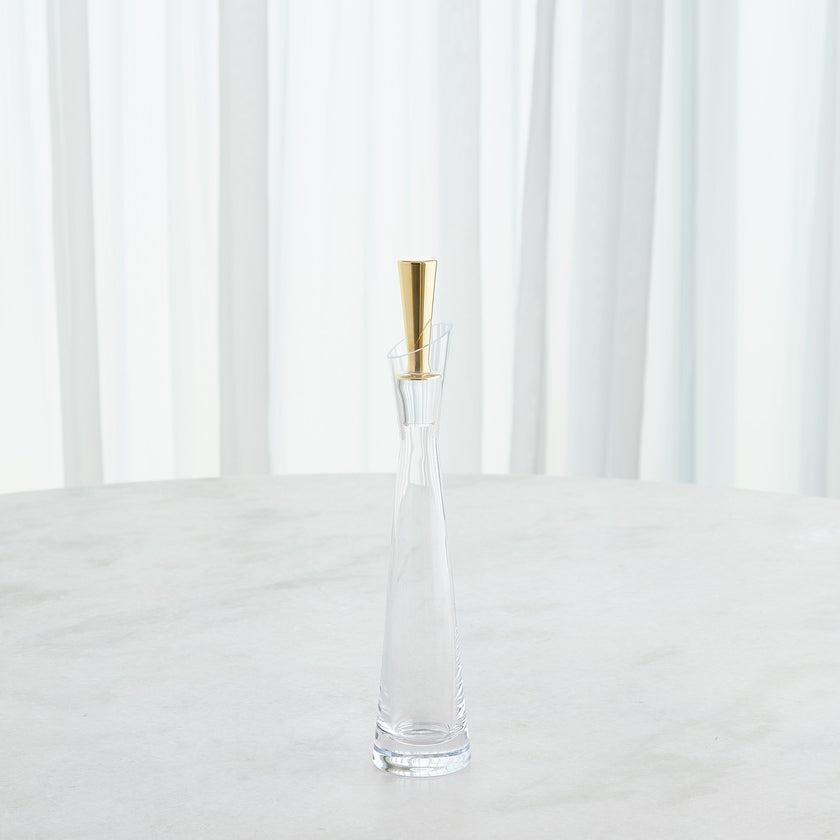 Global Views Slant Decanter Gold