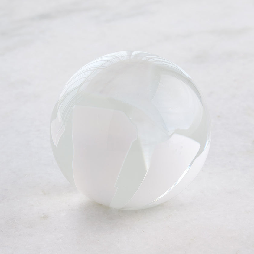 Global Views Glass Flakes Orb Paperweight