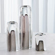 Global Views Tower Tea Light Holder/Vase Grey