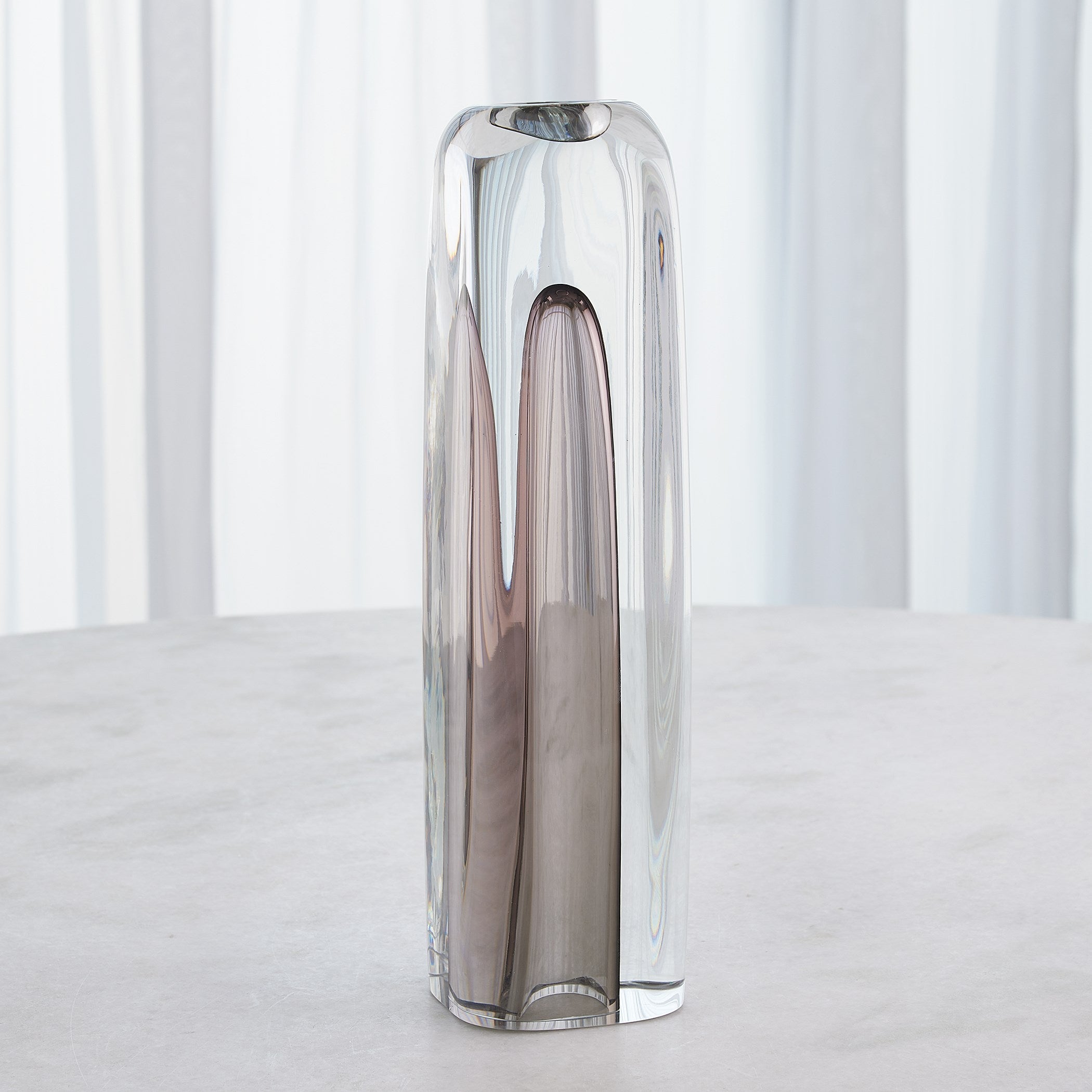 Global Views Tower Tea Light Holder/Vase Grey