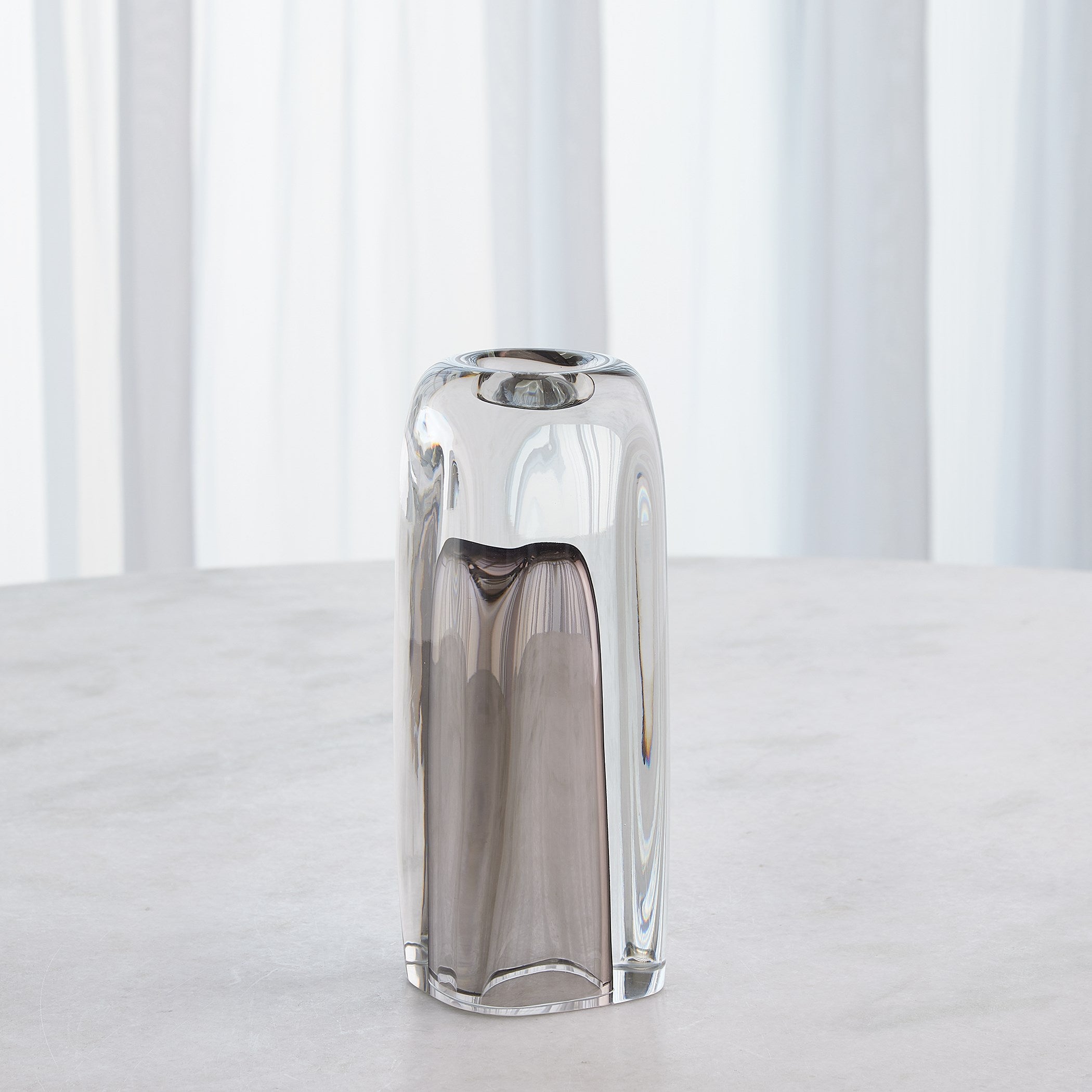 Global Views Tower Tea Light Holder/Vase Grey