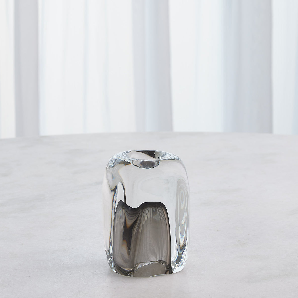 Global Views Tower Tea Light Holder/Vase Grey