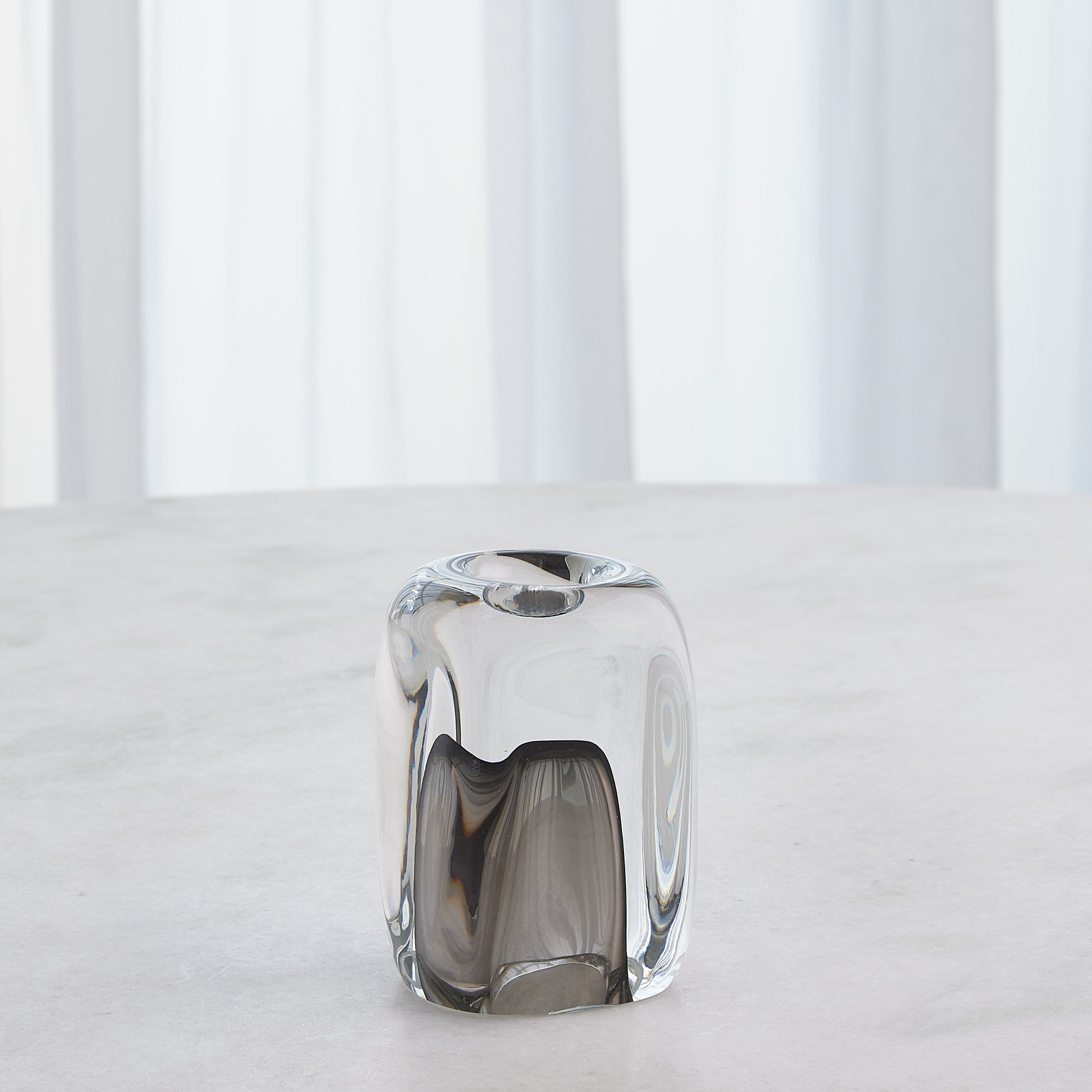 Global Views Tower Tea Light Holder/Vase Grey