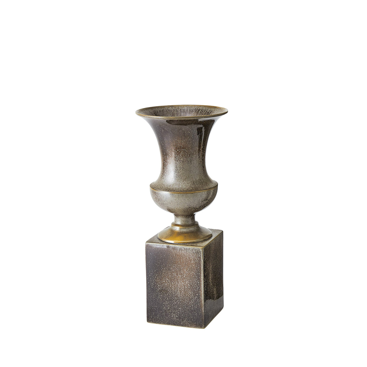 Global Views Pedestal Vase Reactive Silver