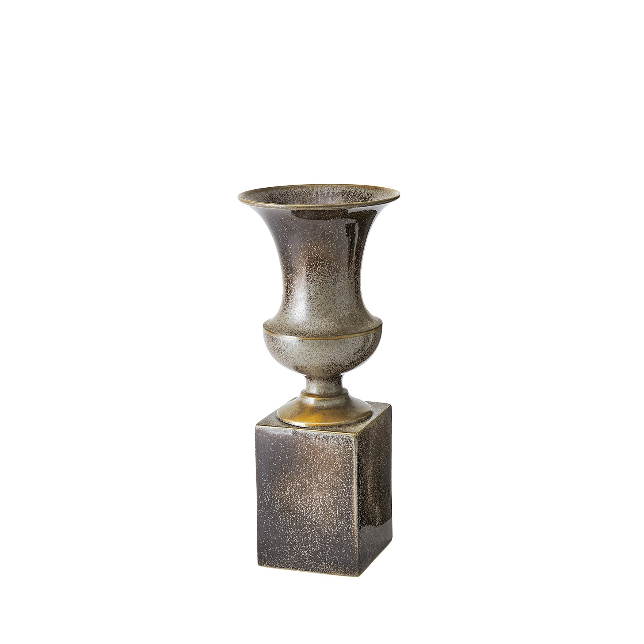 Global Views Pedestal Vase Reactive Silver