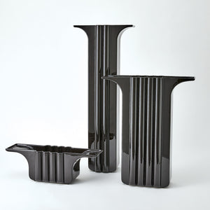 Global Views Flying Column Bowl Black
