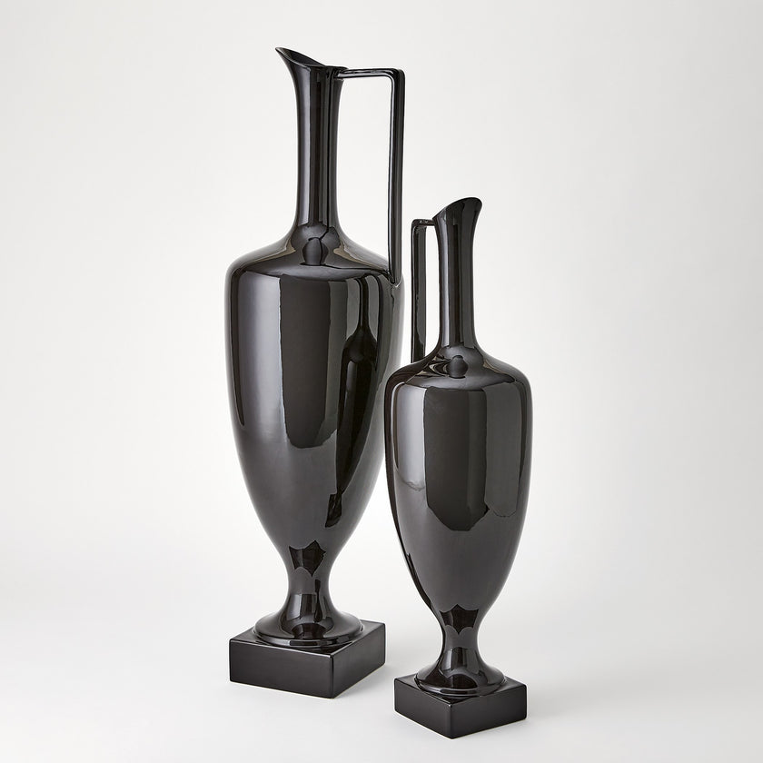 Global Views Quiet Curve Urn Black