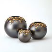Global Views Array Vase-Black Reactive-Lg