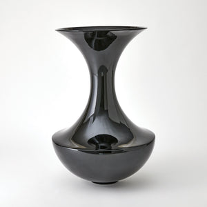 Global Views Trumpet Vase Black