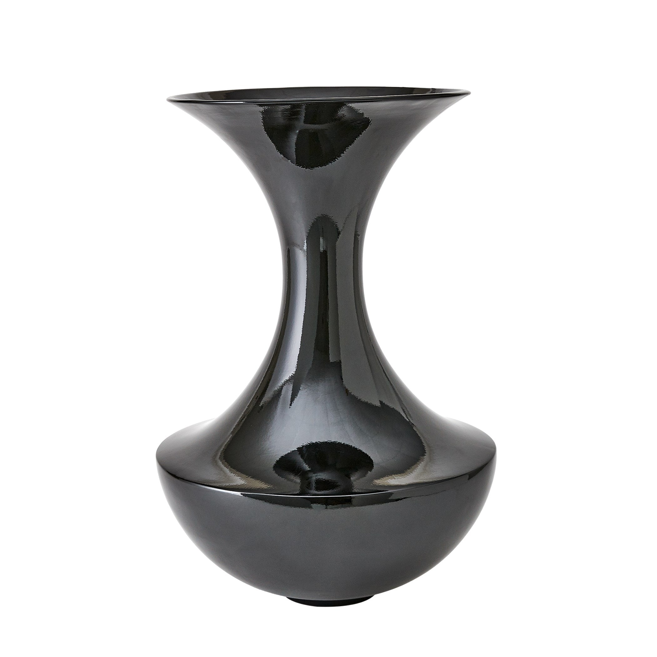 Global Views Trumpet Vase Black