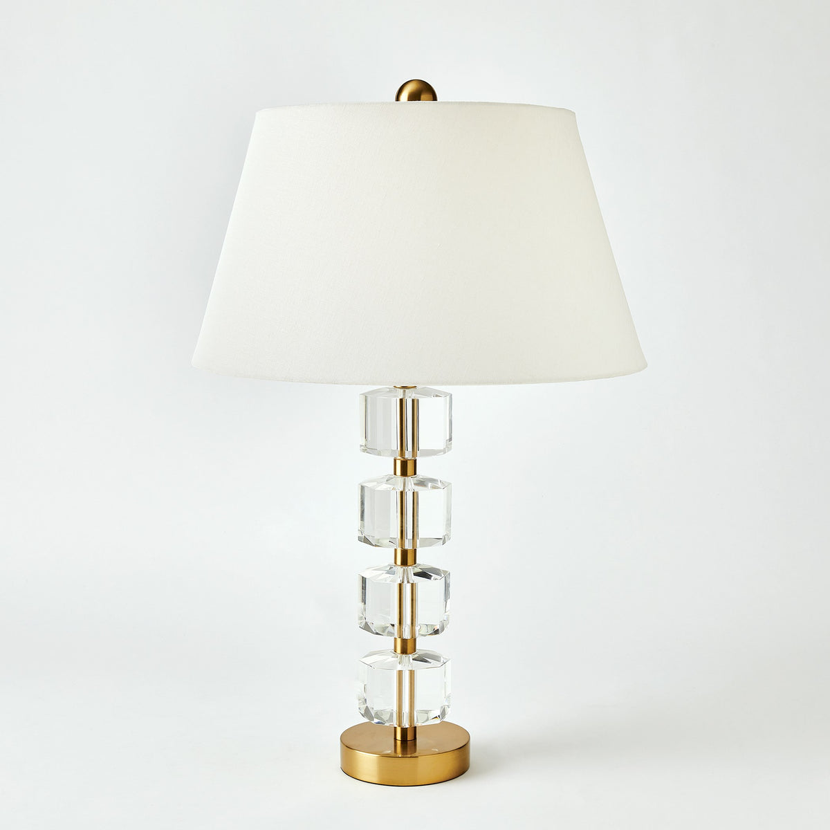 Global Views Stacked Faceted Crystal Lamp