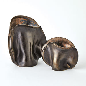 Global Views Bocca Vase Reactive Bronze