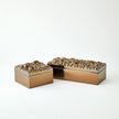 Global Views Pebbles Box Bronze