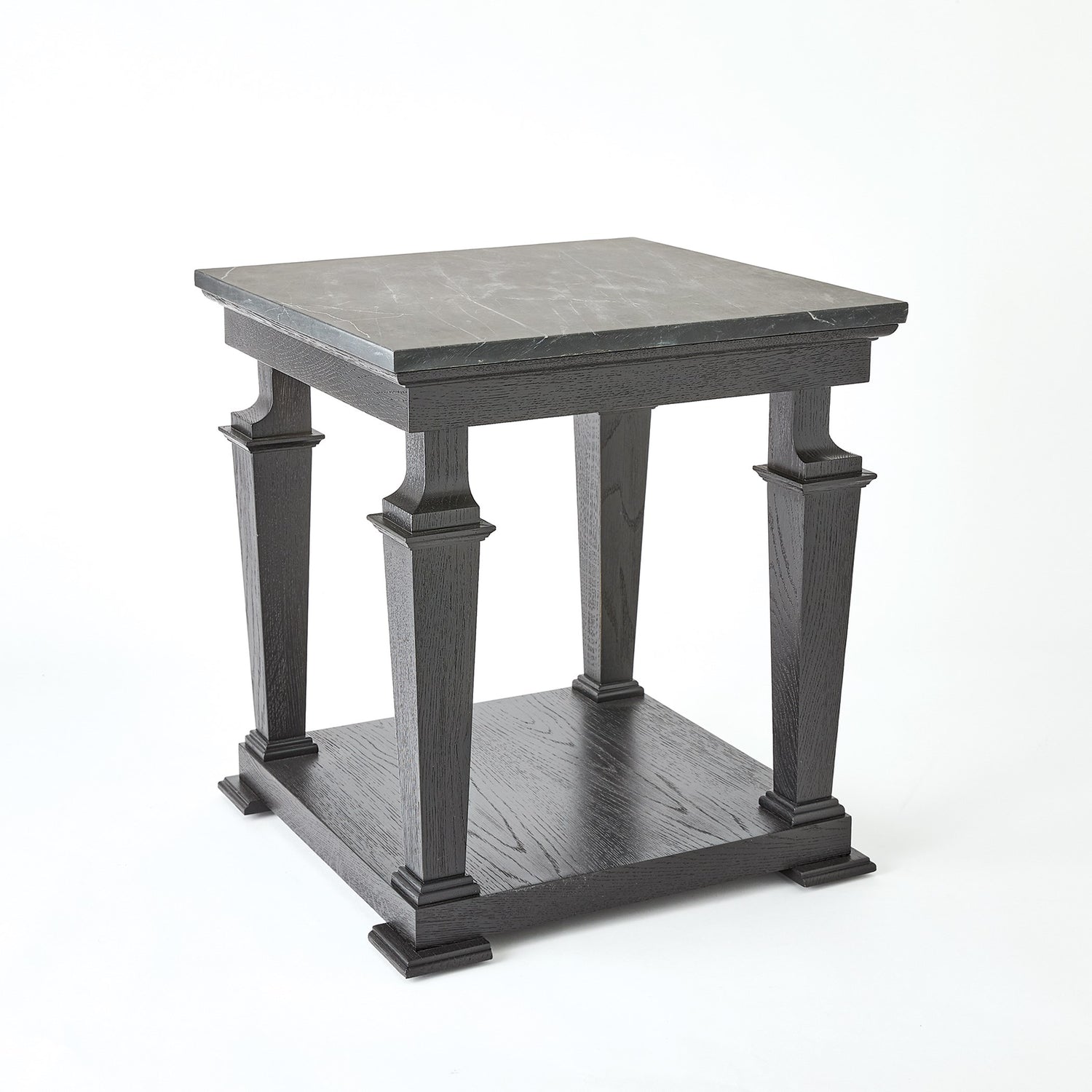 Global Views Josephine Side Table-Blackened Oak