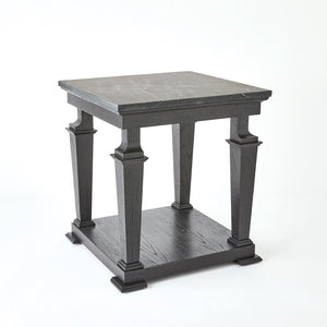 Global Views Josephine Side Table-Blackened Oak
