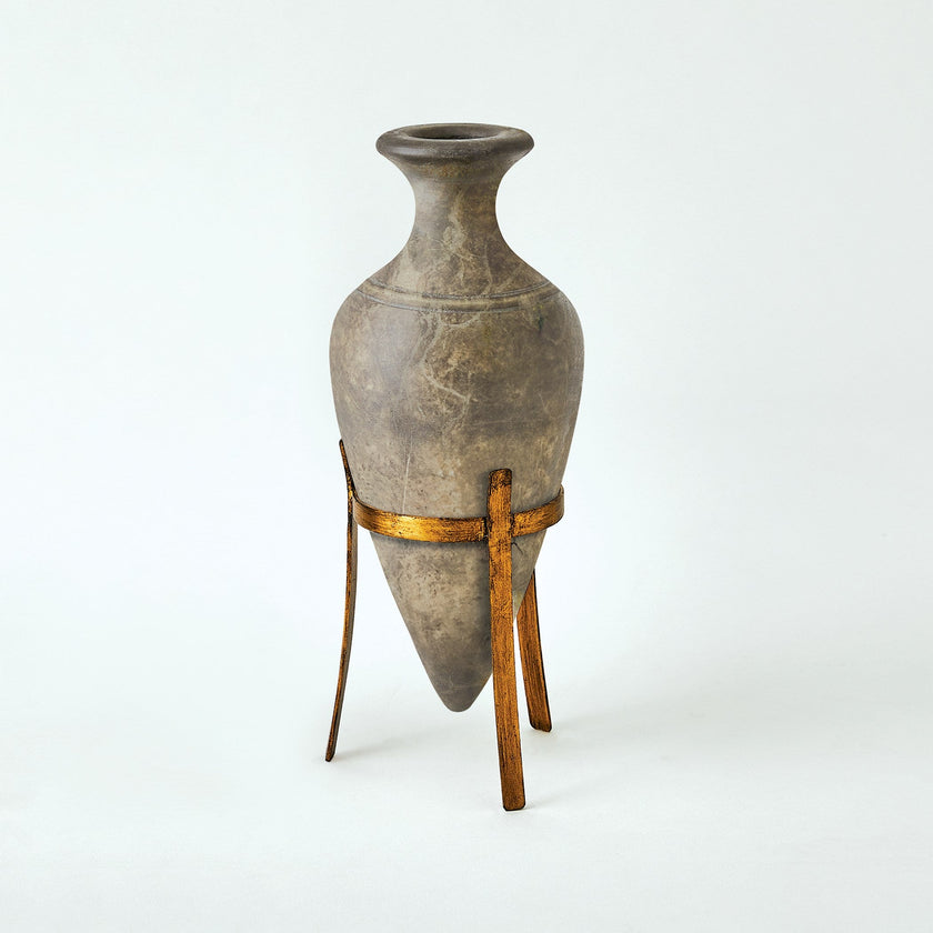 Global Views Amphora Alabaster Vase