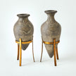 Global Views Amphora Alabaster Vase Grey