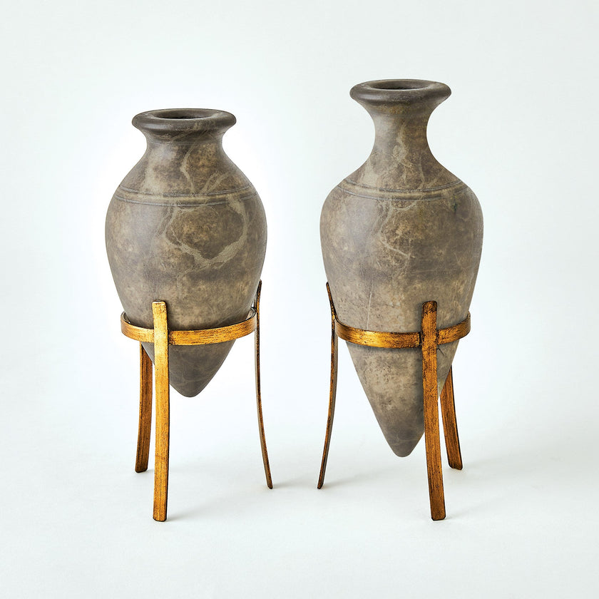 Global Views Amphora Alabaster Vase