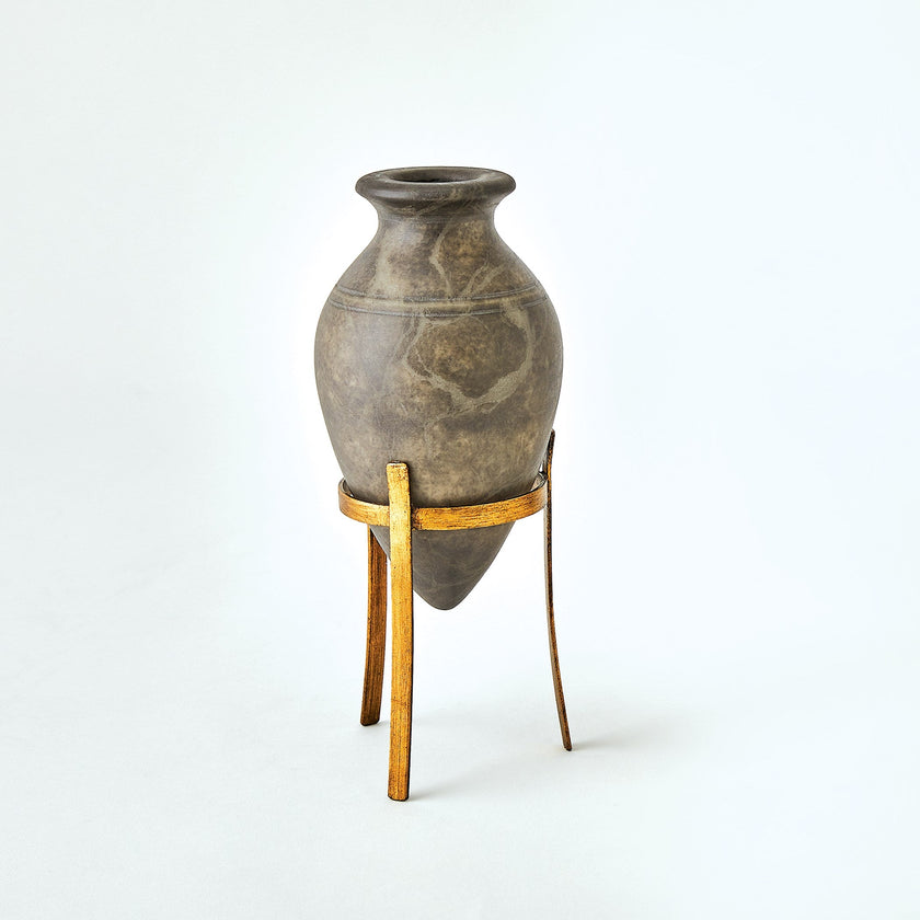 Global Views Amphora Alabaster Vase