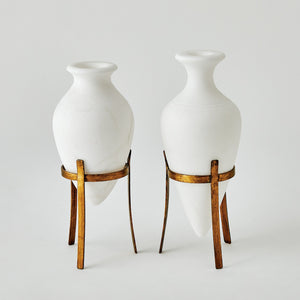 Global Views Amphora Alabaster Vase