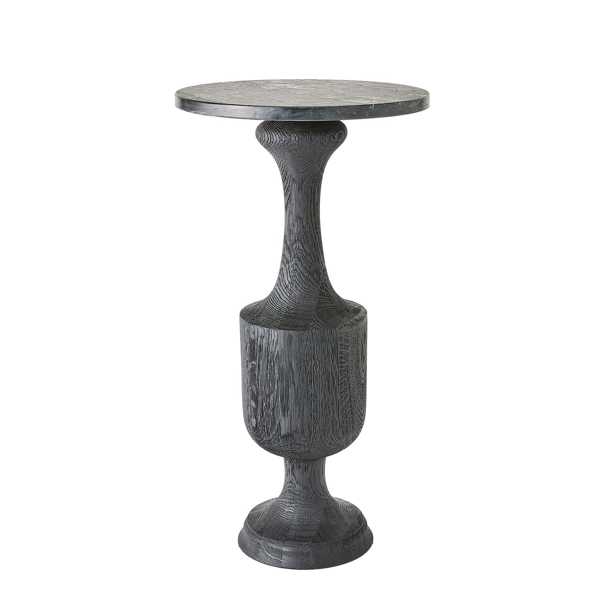 Global Views Vessel Side Table-Black-Lg