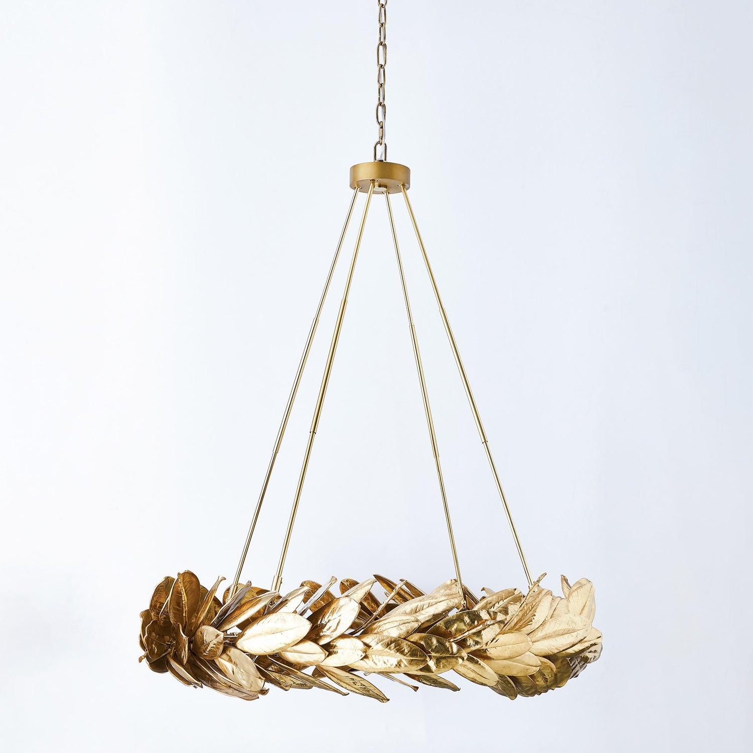 Global Views Laurel Chandelier-Brass
