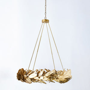 Global Views Laurel Chandelier-Brass