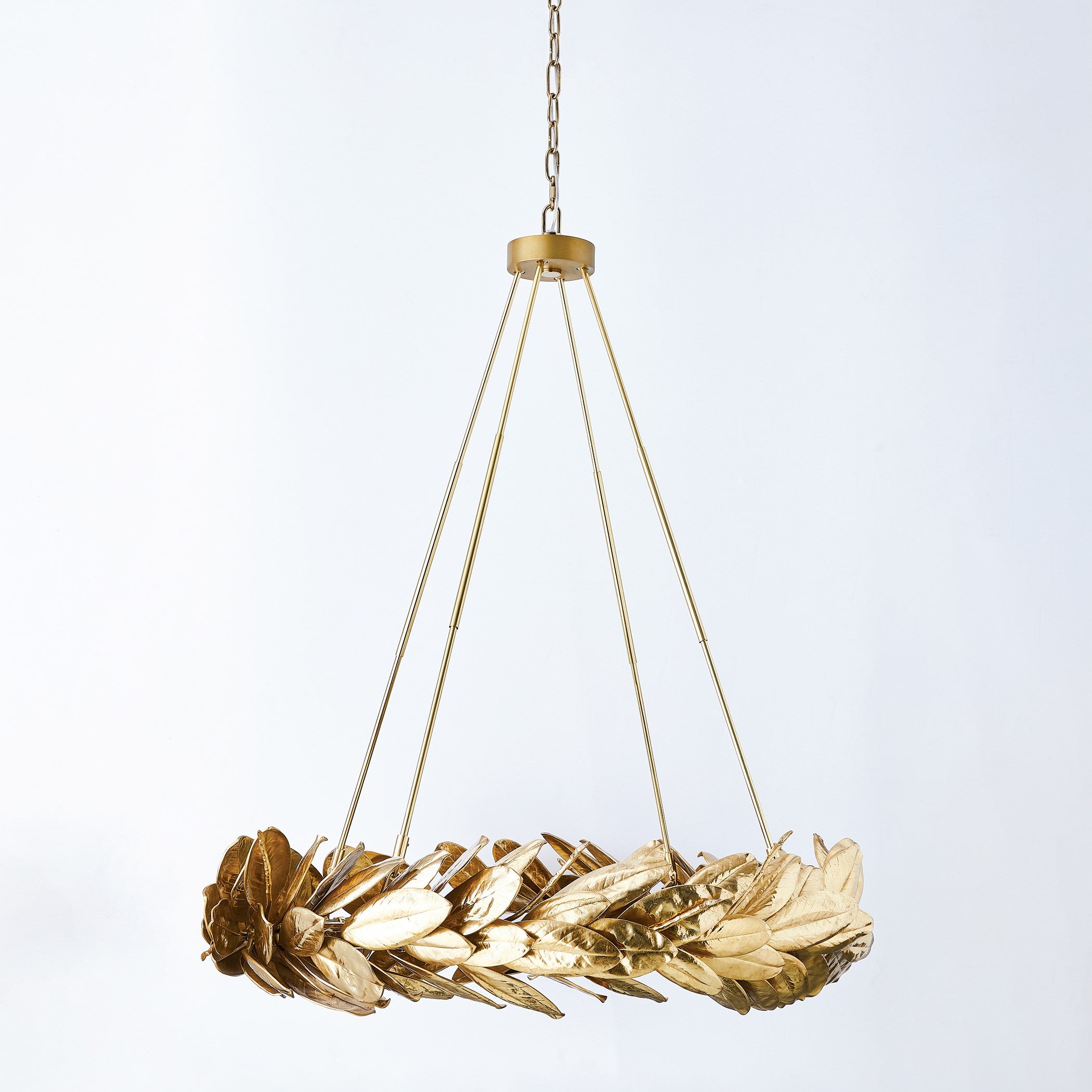 Global Views Laurel Chandelier-Brass