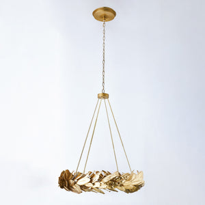 Global Views Laurel Chandelier-Brass