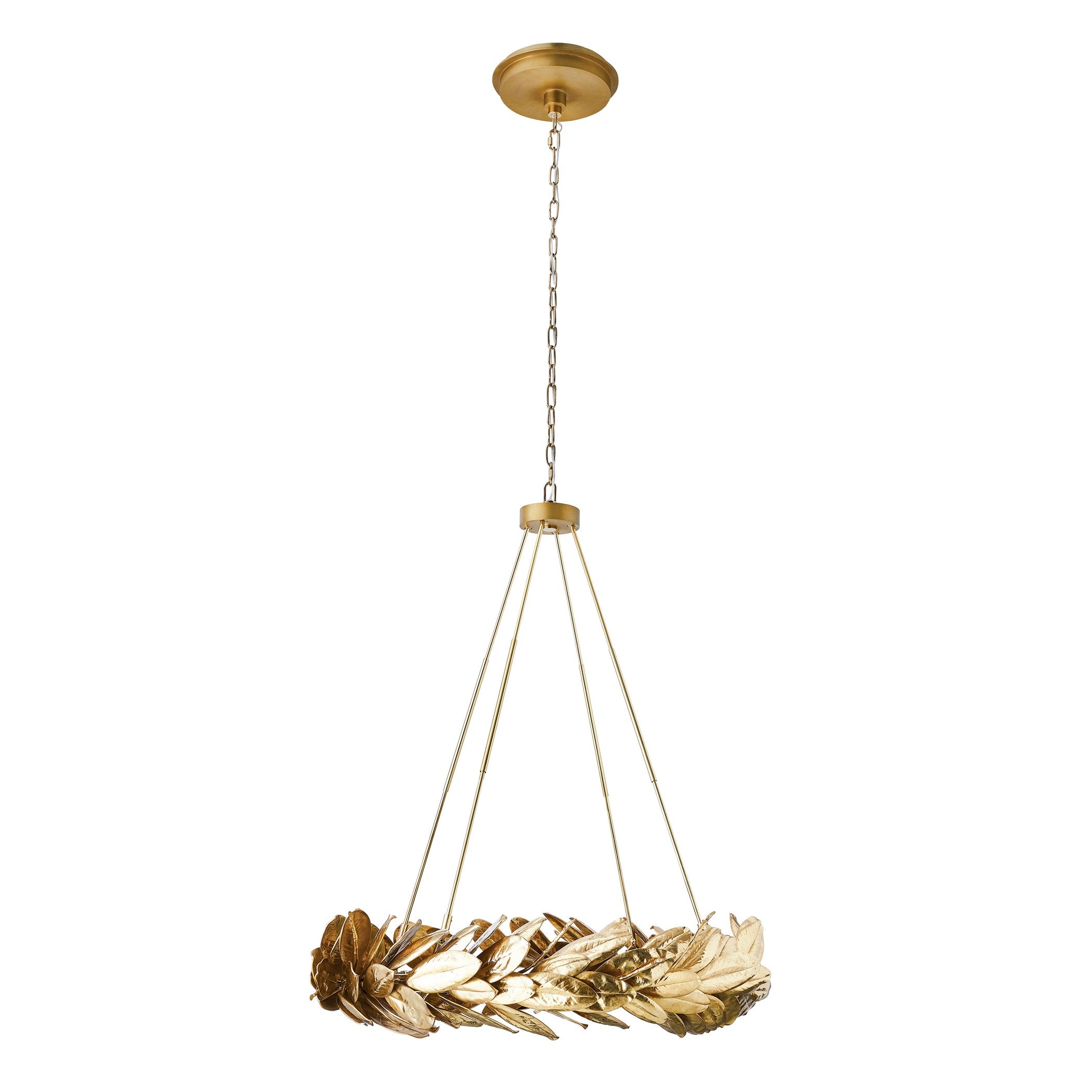 Global Views Laurel Chandelier-Brass