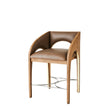 Global Views Arches Counter Stool-Nutmeg/Champagne