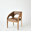 Global Views Arches Dining Chair-Nutmeg/Champagne