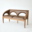 Global Views Arches Bench-Nutmeg/Champagne