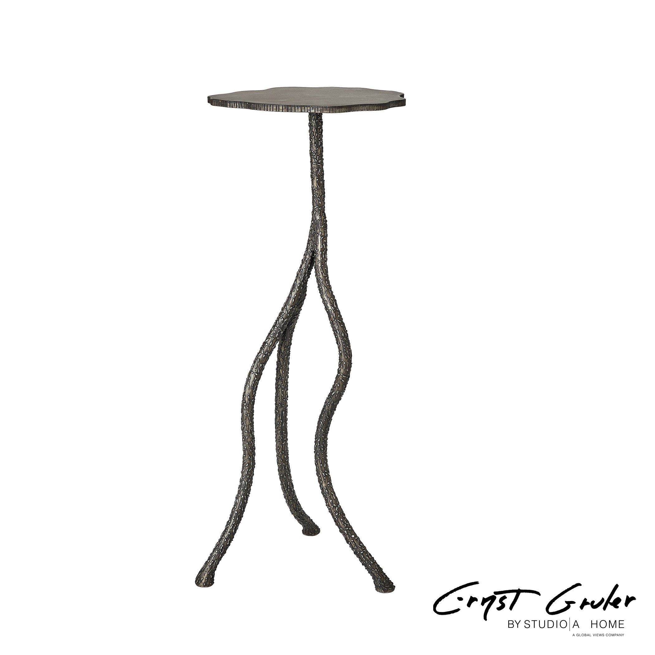 Global Views Forest Blossom Pedestal Natural Iron